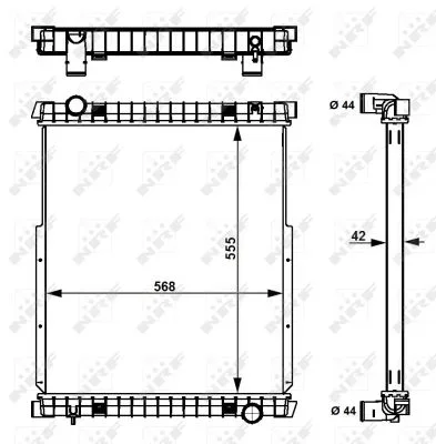 Chladič, chlazení motoru NRF 58377