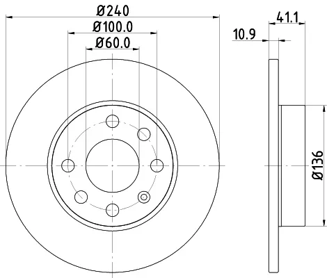 Brzdový kotouč HELLA 8DD355108-311