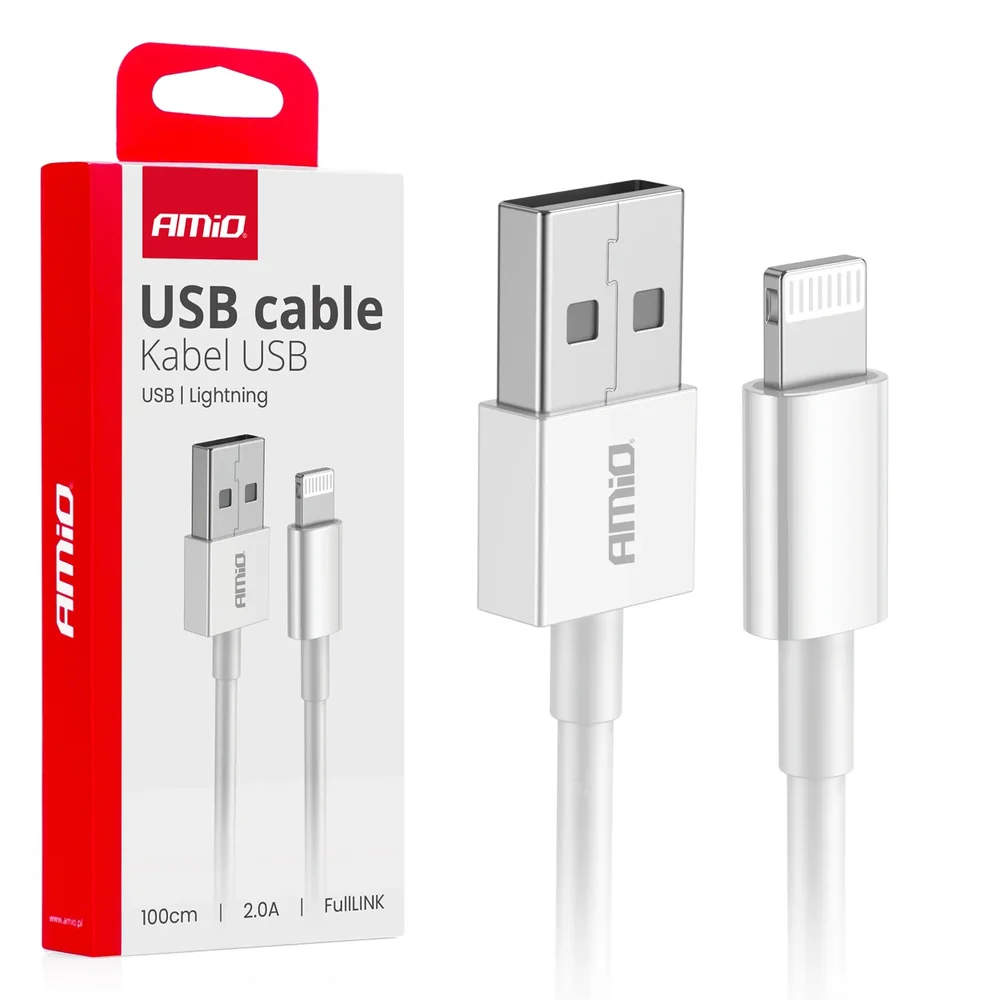 Kabel USB na nabíjení 2A 100cm FullLINK AMiO-03895 Kabel USB na nabíjení 2A 100cm FullLINK AMiO-03895