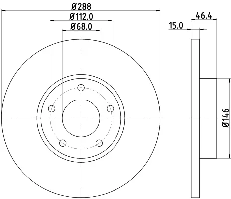 Brzdový kotouč HELLA 8DD355102-781