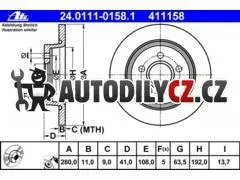 AT 411158 P/L brzdový kotouč ATE