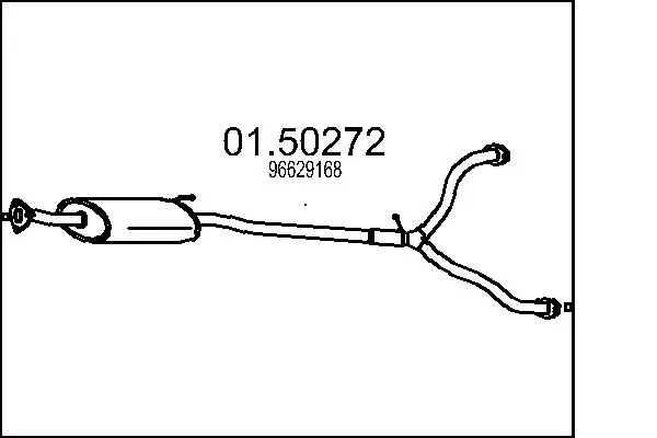 Stredni tlumic vyfuku MTS 01.50272 – OE 96629168