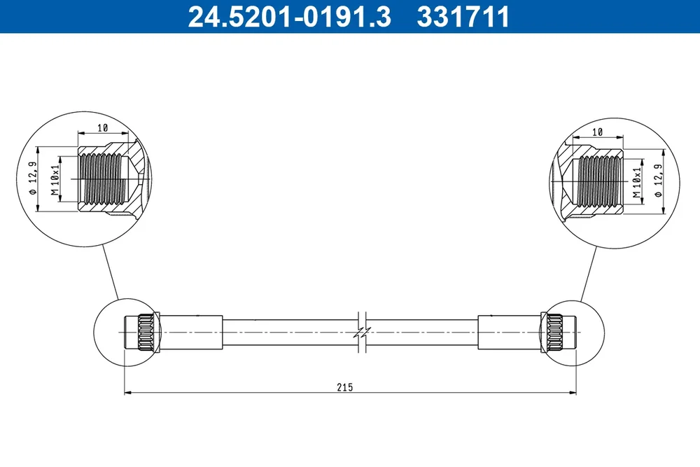 Brzdová hadice ATE 24.5201-0191.3 – OE 46211-00Q0C