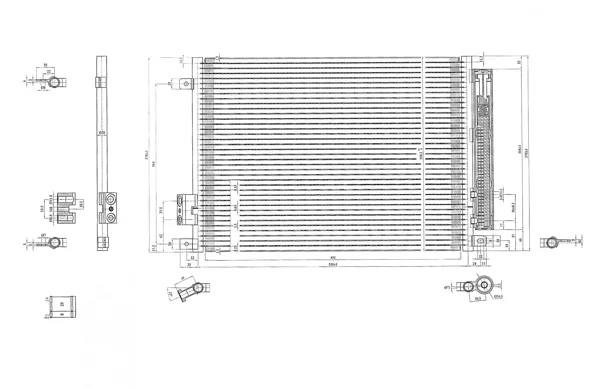 CHLADIČ KLIMATIZ.FIAT 500 1.3D 07- HART 611419