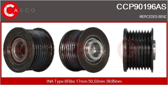 Řemenice, generátor CASCO CCP90196AS – OE 3.5334.1 Řemenice, generátor CASCO CCP90196AS – OE 3.5334.1