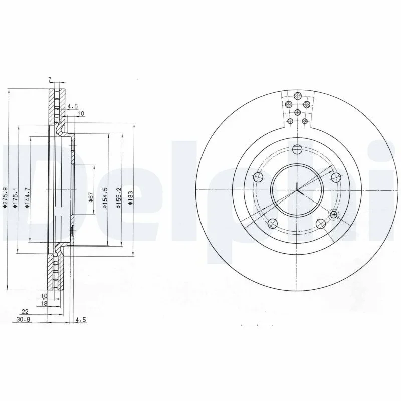 Brzdový kotouč DELPHI BG3829