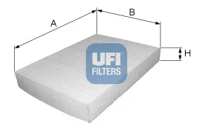 Filtr, vzduch v interiéru UFI 53.230.00 Filtr, vzduch v interiéru UFI 53.230.00