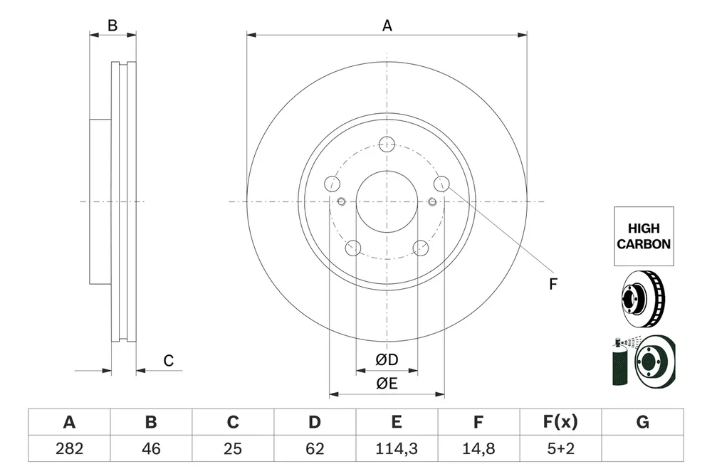 Brzdový kotouč BOSCH 0986479F92 – OE 4351202390