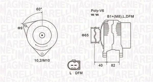 generátor MAGNETI MARELLI 063731746010 generátor MAGNETI MARELLI 063731746010