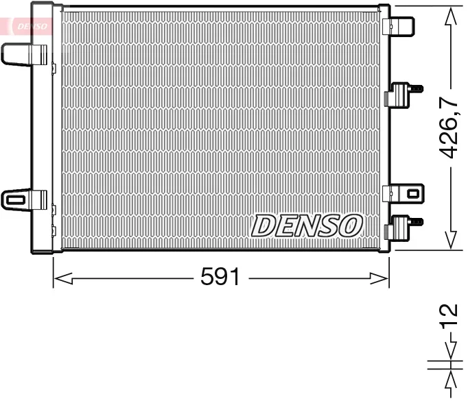 Kondenzátor, klimatizace DENSO DCN17063