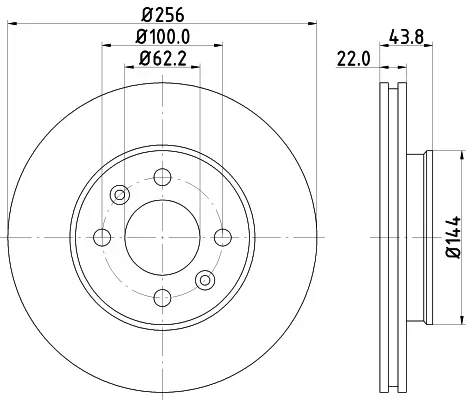 Brzdový kotouč HELLA 8DD355117-981