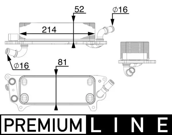 Chladič oleje, automatická převodovka MAHLE CLC77000P Chladič oleje, automatická převodovka MAHLE CLC77000P