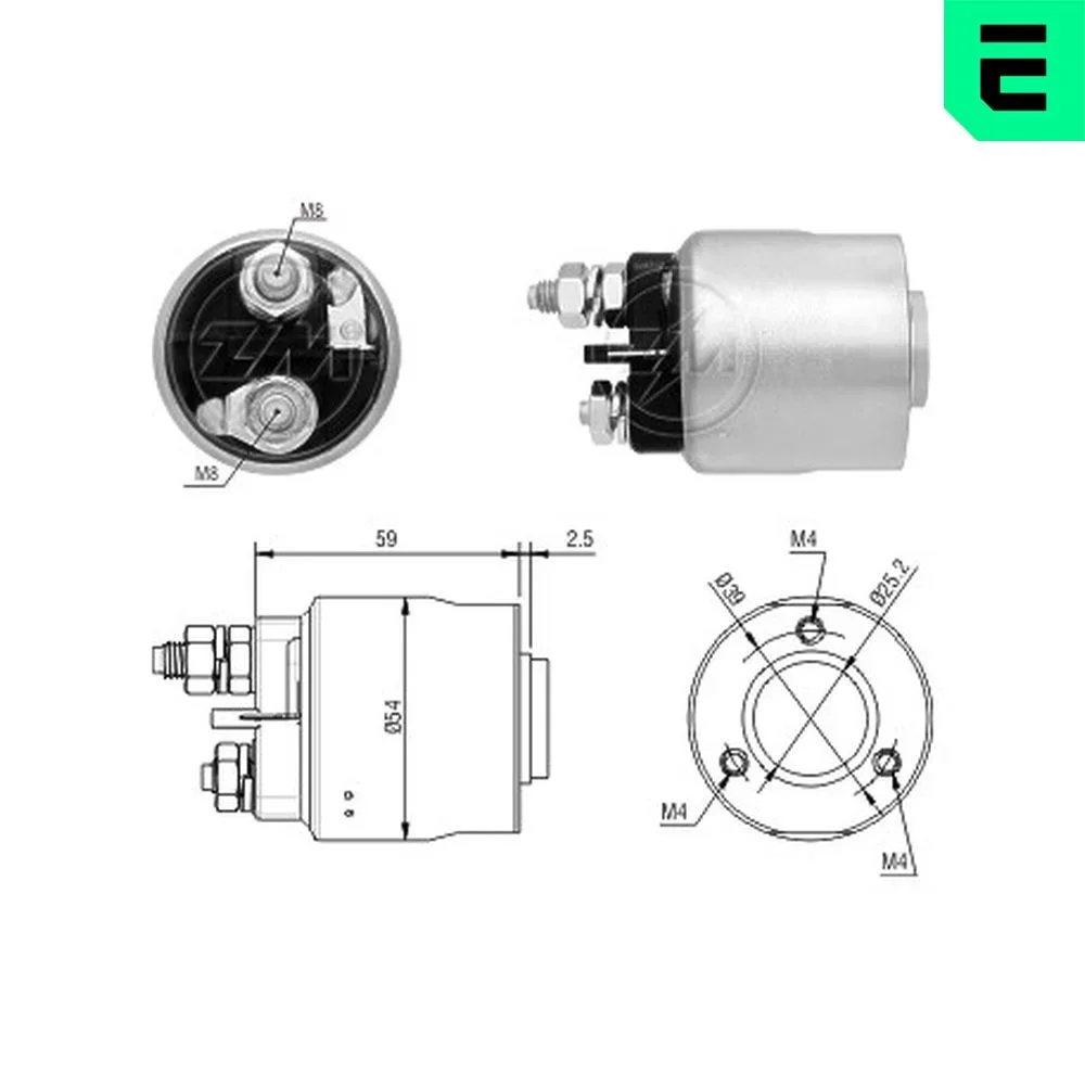 Elektromagnetický spínač, startér ERA ZM1493 Elektromagnetický spínač, startér ERA ZM1493