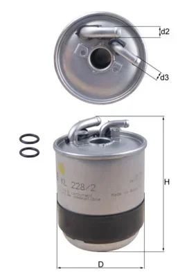 Palivový filtr KNECHT KL228/2D