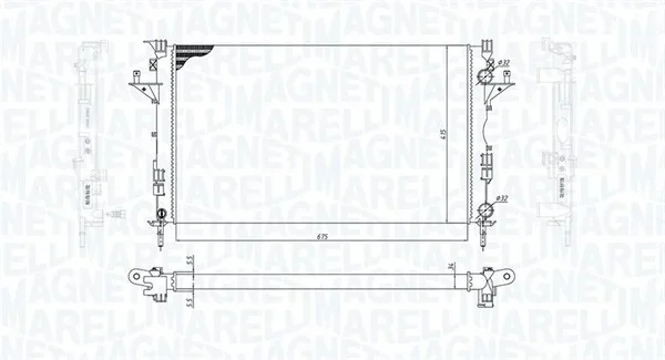 Chladič, chlazení motoru MAGNETI MARELLI 350213185800