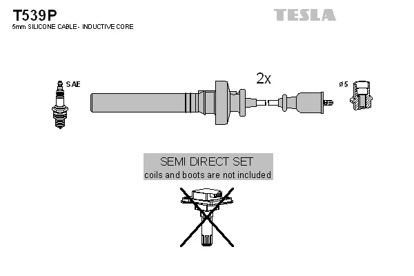 Sada kabelů pro zapalování TESLA T539P – OE MD365102 Sada kabelů pro zapalování TESLA T539P – OE MD365102