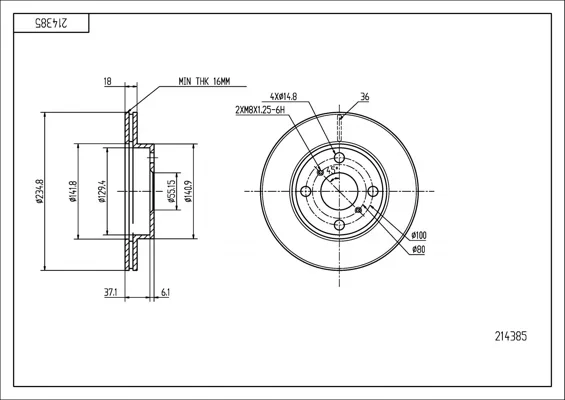 BRZ.KOTOUČ /P/ TOYOTA YARIS 1.0,1.3I 99- HART 214385