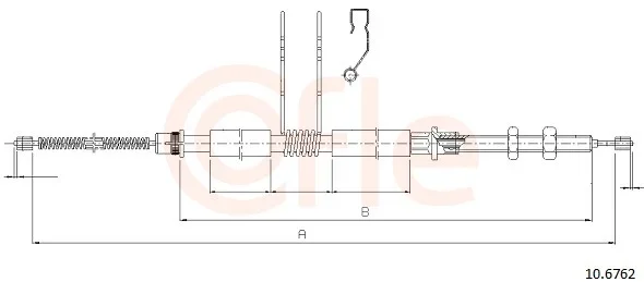 Tazne lanko, parkovaci brzda COFLE 10.6762 – OE 7700812521