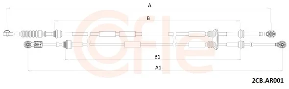 Tažné lanko, ruční převodovka COFLE 92.2CB.AR001 – OE 71735927 Tažné lanko, ruční převodovka COFLE 92.2CB.AR001 – OE 71735927