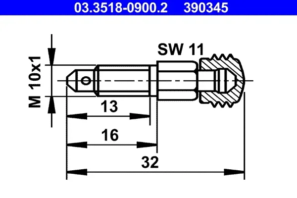 Odvzdusnovaci sroub/ventil ATE 03.3518-0900.2