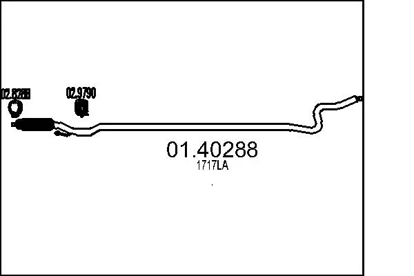 Výfuková trubka MTS 01.40288 – OE 1717LA