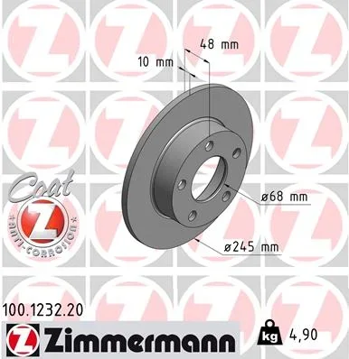Brzdový kotouč ZIMMERMANN 100.1232.20