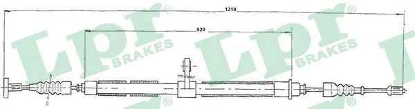 Tažné lanko, parkovací brzda LPR C0019B – OE 60624590