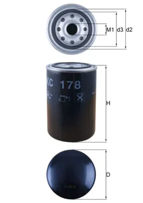 Palivový filtr MAHLE KC178