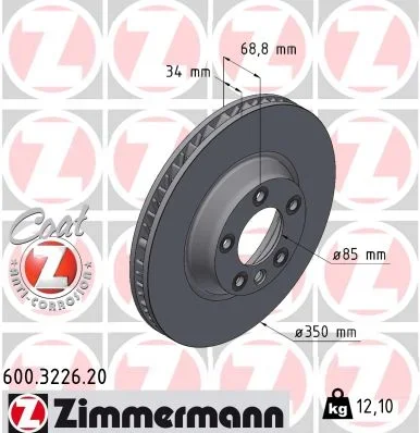 Brzdový kotouč ZIMMERMANN 600.3226.20