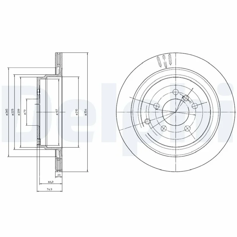 Brzdový kotouč DELPHI BG4021C