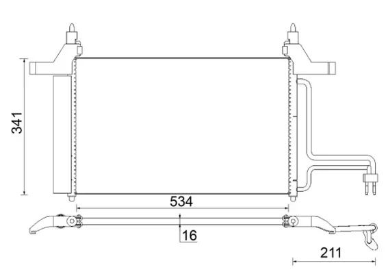 Kondenzátor, klimatizace MAHLE AC790000S – OE 46745840