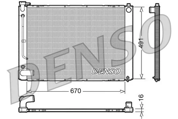 Chladič, chlazení motoru DENSO DRM50055 – OE 1604120290 Chladič, chlazení motoru DENSO DRM50055 – OE 1604120290