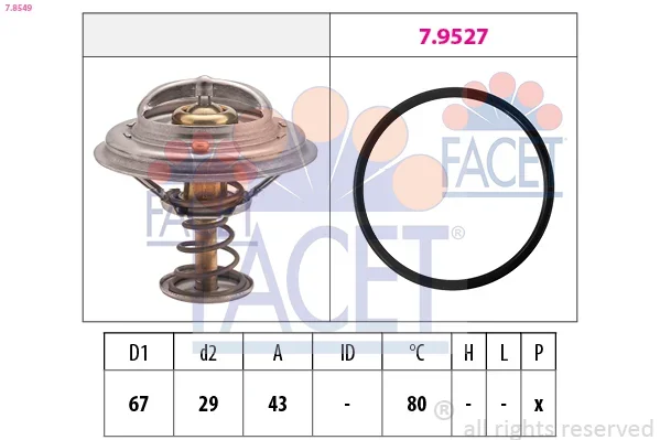 Termostat, chladivo FACET 7.8549 – OE A1162000315