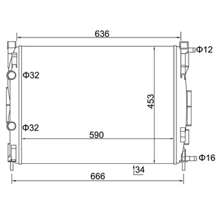 CHLADIČ MEGANE 1.9DCI 02- HART 606444
