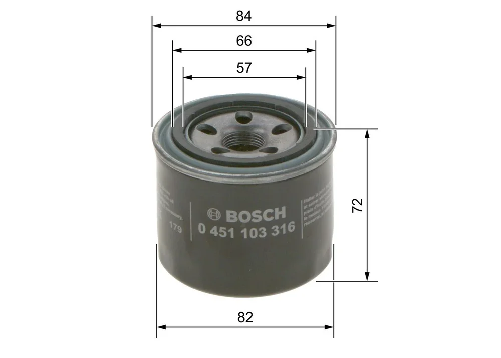BO 0451103316 Filtr olejový BOSCH