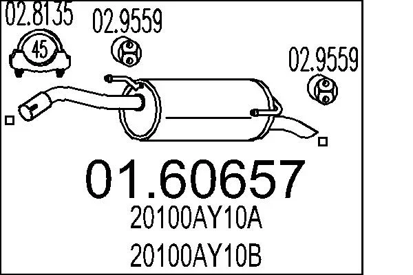 Zadni tlumic vyfuku MTS 01.60657