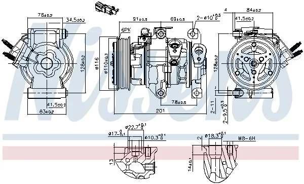 Kompresor, klimatizace NISSENS 891007 Kompresor, klimatizace NISSENS 891007