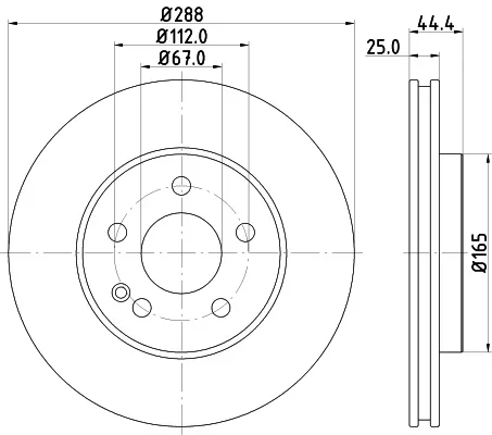 Brzdový kotouč HELLA 8DD355111-081