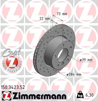Brzdový kotouč ZIMMERMANN 150.3423.52