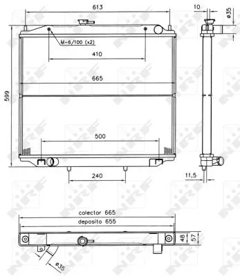 Chladič, chlazení motoru NRF 52238 – OE 214102X900