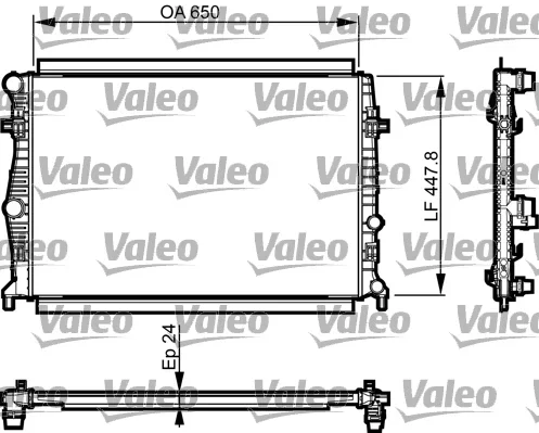 Chladič, chlazení motoru VALEO 735556 – OE 5Q0121251EA