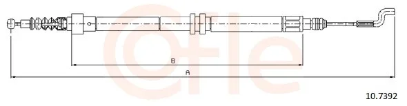 Tazne lanko, parkovaci brzda COFLE 10.7392 – OE 7D0609701