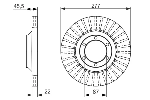 Brzdový kotouč BOSCH 0986479702 – OE HQ232405