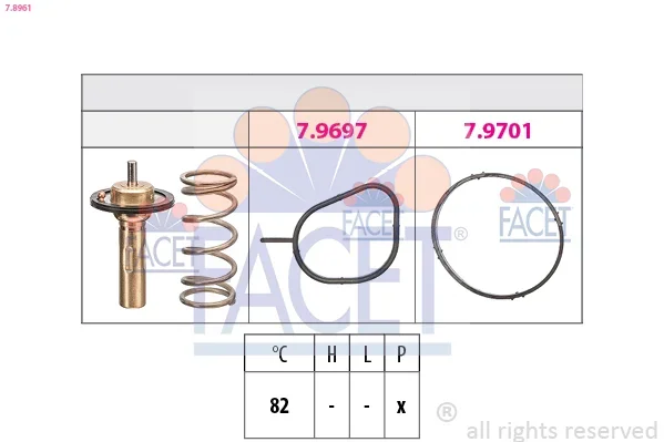 Termostat, chladivo FACET 7.8961