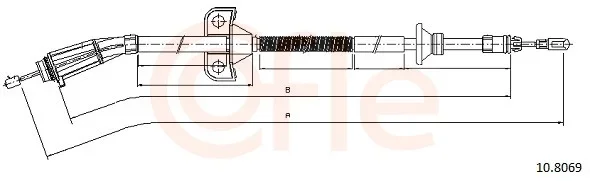 Tazne lanko, parkovaci brzda COFLE 10.8069 – OE 30793823