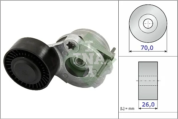 Napinaci rameno, zebrovany klinovy remen Schaeffler INA 534047010