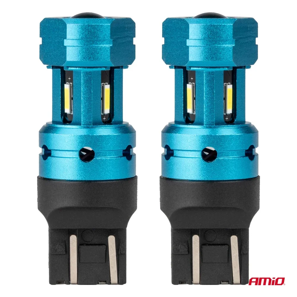 LED žárovky CANBUS T20 7443 W21/5W 4SMD 1860 Bílá 12V 24V AMiO-04255 - Obrázek 2