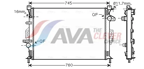 Chladič, chlazení motoru AVA Clever Choice FDA2425 Chladič, chlazení motoru AVA Clever Choice FDA2425
