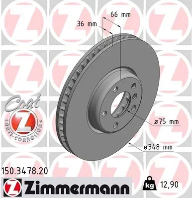 Brzdový kotouč ZIMMERMANN 150.3478.20