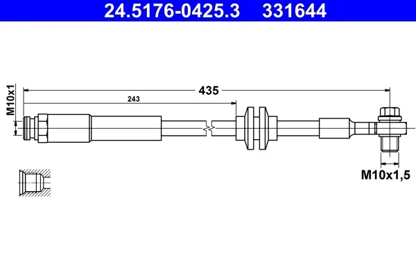 Brzdová hadice ATE 24.5176-0425.3